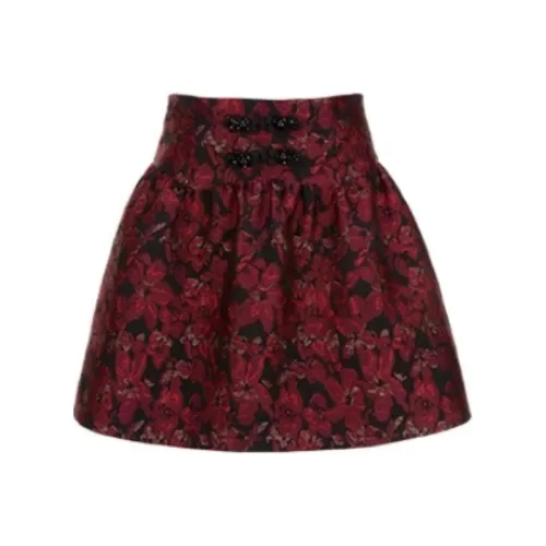 AIVEI Повседневные короткие юбки женские красные