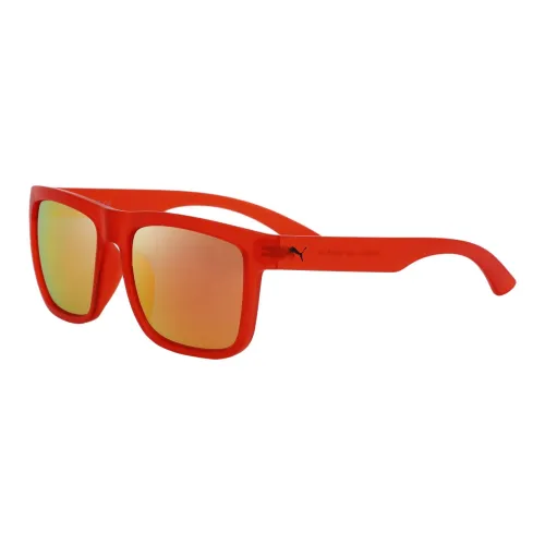 PUMA Plastic Square Sunglasses Men's Red