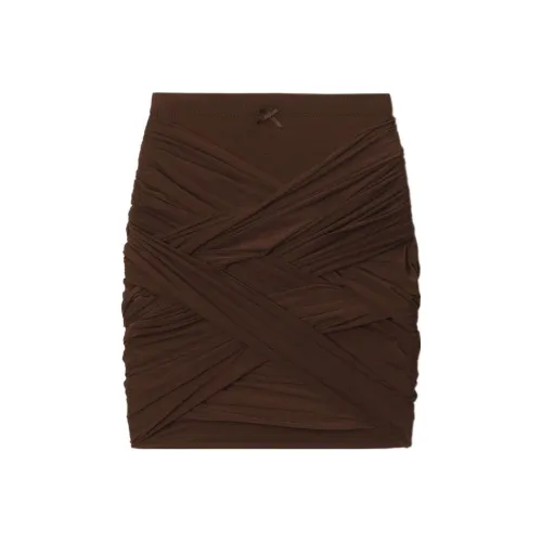 alexander wang Темный кофейный Женские Повседневные короткие юбки