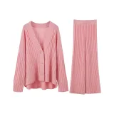 Вишневый цветок Розовый Комплект (Кардиган + Штаны)