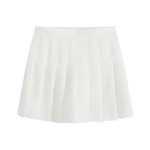 KING PRINCE Повседневные короткие юбки для похудения маленький модный универсальный стиль преппи женский белый