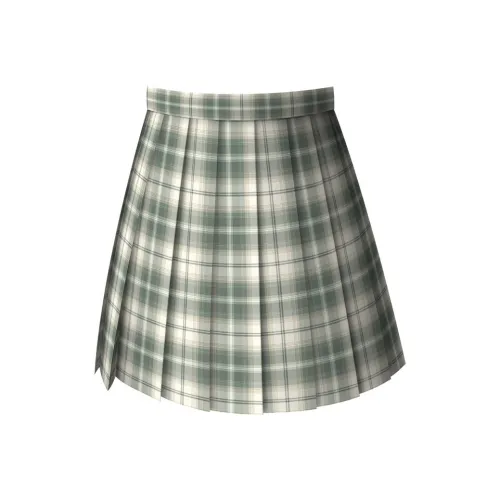 SHENBEI JK Повседневные короткие юбки Женские Зеленый
