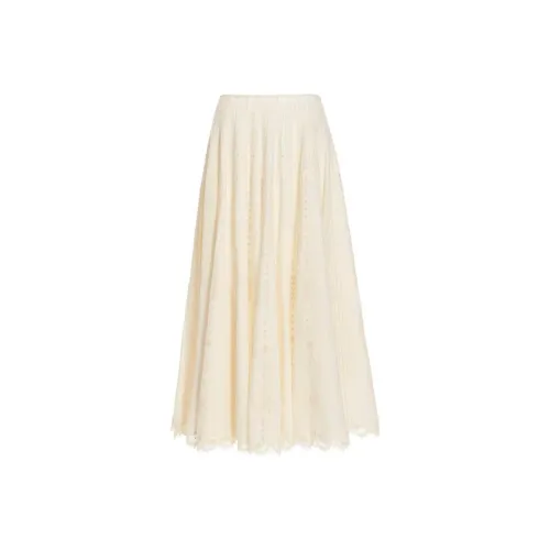 TORY BURCH Повседневный Длинный Юбка Женская Бежево-Желтая