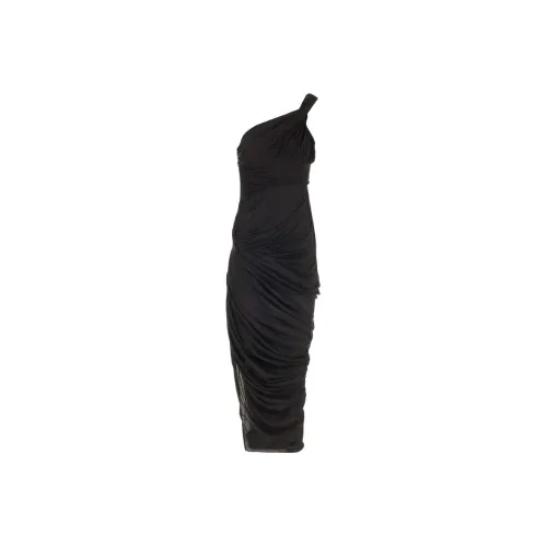 RICK OWENS Черное женское платье без рукавов