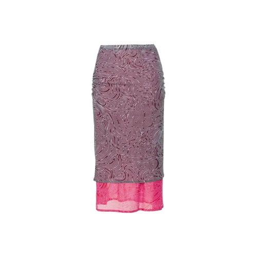 DRIES VAN NOTEN SS24 Повседневный Длинный Юбка Женские Многоцветный