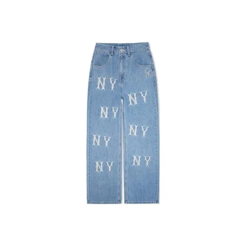 Mlb Base Logo New York Yankees SS24 Джинсы Женские Светло-Синий