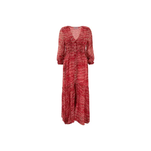 ISABEL MARANT ETOILE Red Женские Длинные Платья с Рукавами