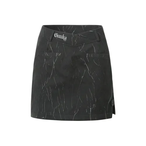 Guuka Hero Повседневные короткие юбки Женские Черный