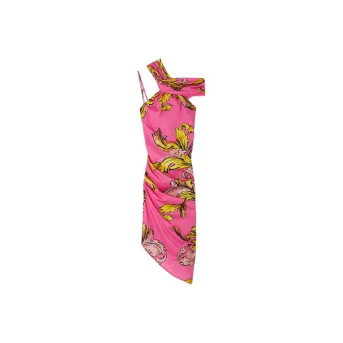 FANSIZHE Без рукавов Платье Женское Розовое с принтом