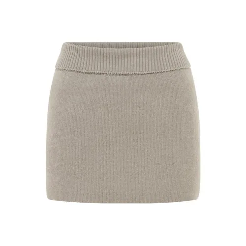 With Jean Серый Женские Повседневные Короткие Юбки