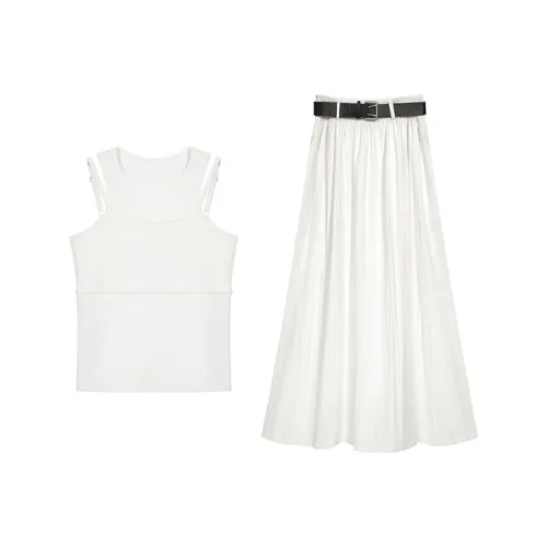 PZGE Белый Женские Комплекты с юбкой