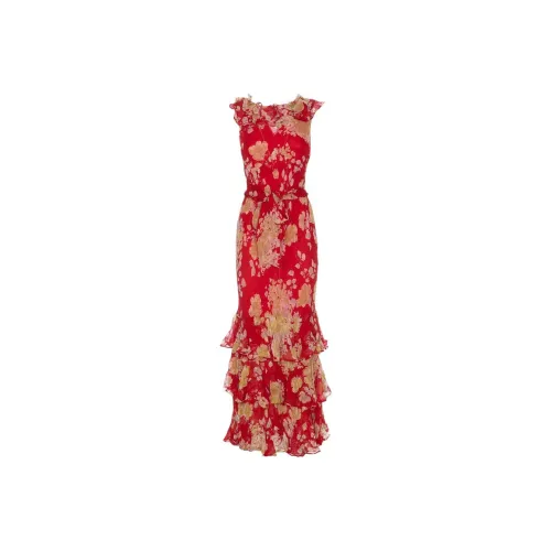 Rixo SS25 Sleeveless Dress Women's Red Rixo SS25 Без рукавов Платье Женское Красное