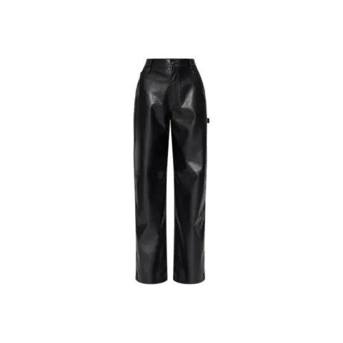 RAG BONE Кожаные брюки женские черные