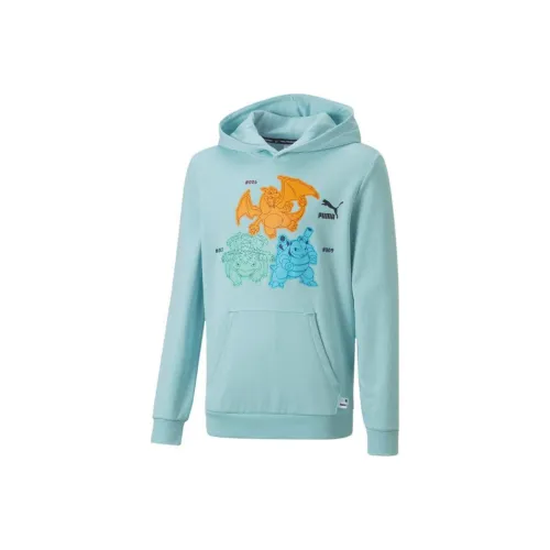 PUMA X POKEMON Co Бренд SERIES Бирюзовый Kids Свитшоты