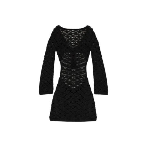 CULT GAIA Длинное платье с длинными рукавами женское черное