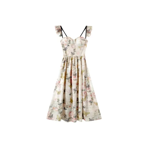 SYEEE WITH U Без рукавов Платье Женские Lobate Длинный Юбка