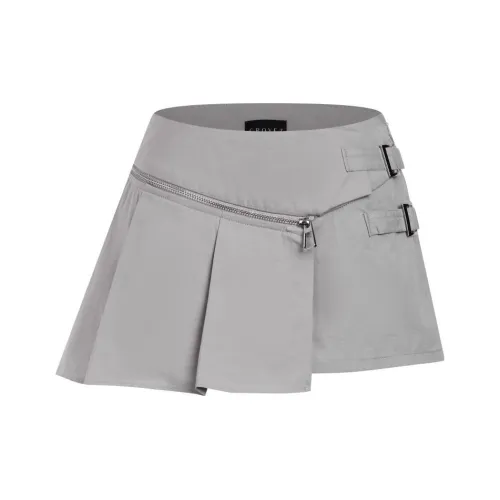 CROYEZ Повседневные короткие юбки женские светло-серые