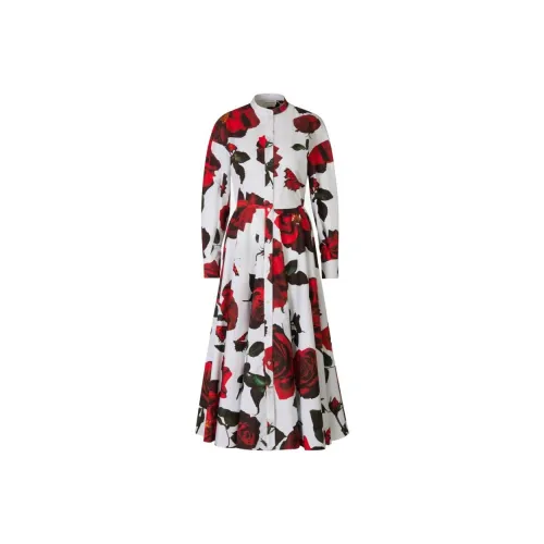 Alexander McQueen Многоцветные Женские Длинные Платья с Рукавами