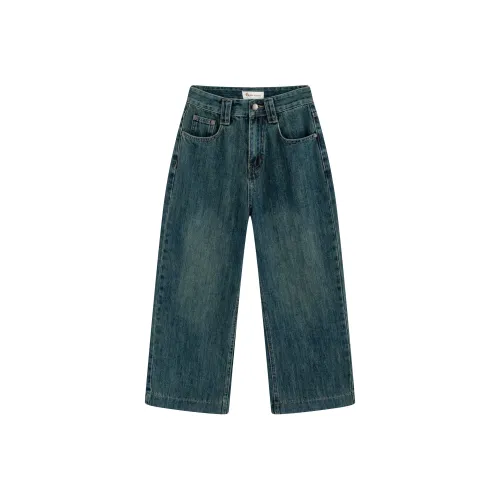 Delight In You Джинсы Женские Винтаж Темно-Джинсовый Синий