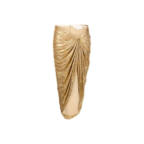 Michael Kors Желтые Женские Повседневные Длинные Юбки