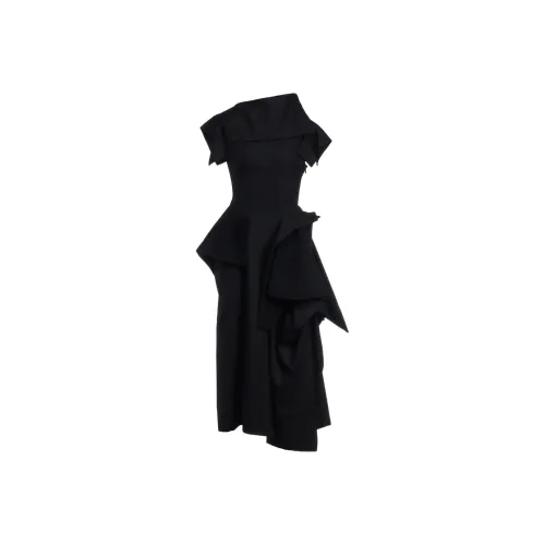 Yohji Yamamoto FW24 Черные Женские Платья без Рукавов