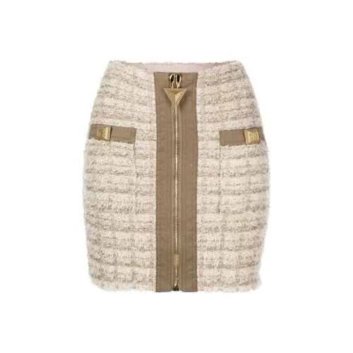 BALMAIN Хаки Женские Повседневные Короткие Юбки