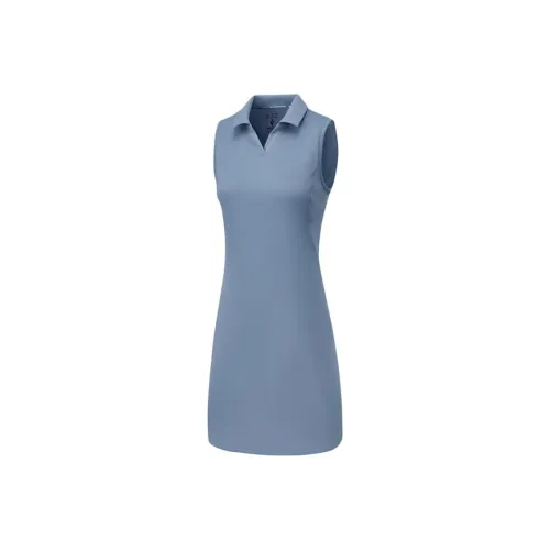 Skechers Без рукавов Платье Женское Темно-синий Серый 027C