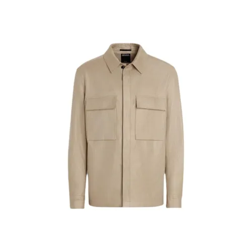 Ermenegildo Zegna Светло-янтарный Мужские Рубашки