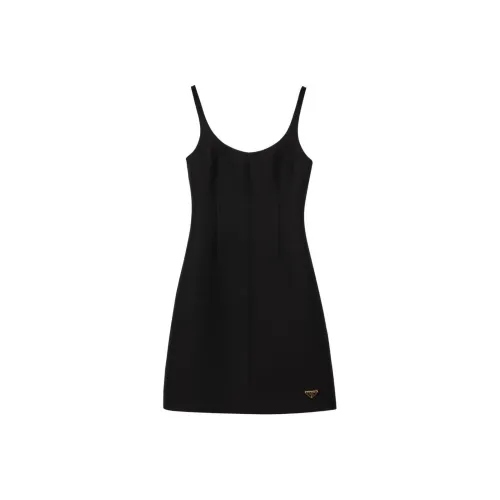 PRADA SS24 Slip Платье Женское Черное