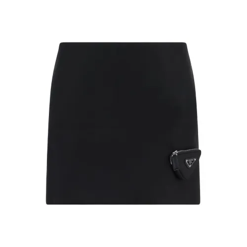 PRADA Черные Женские Повседневные Короткие Юбки