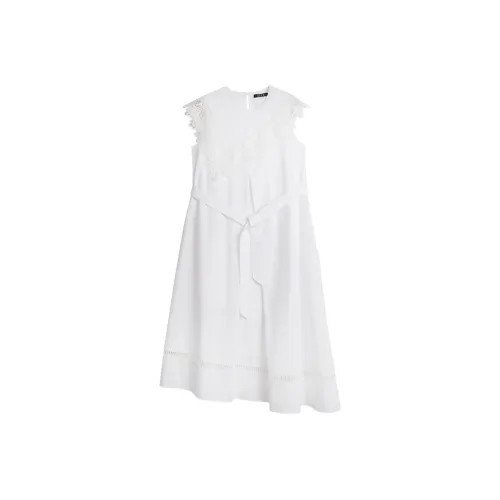 ELLE Без рукавов Платье Женское Белое