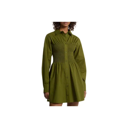 MICHAEL KORS Длинное платье с длинными рукавами женское зеленое