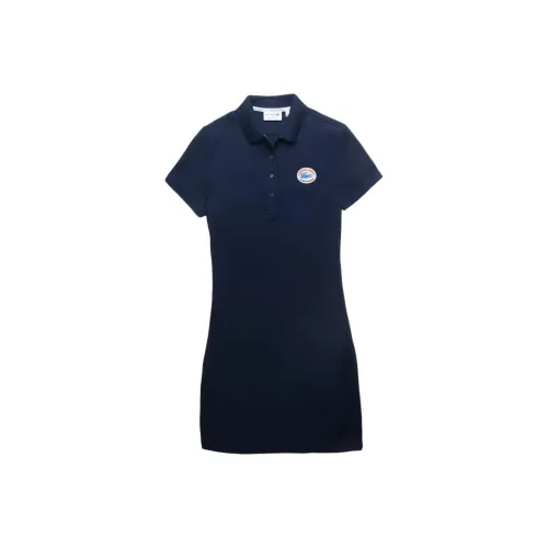 LACOSTE Короткий рукав Платье Женское Морской синий