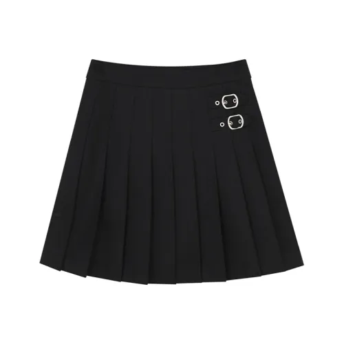 VEGA CHANG Ночной черный Женские Повседневные короткие юбки