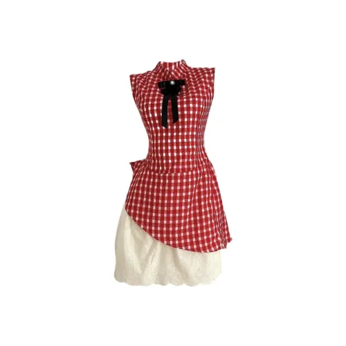 VKXOW Red Женские Платья без рукавов