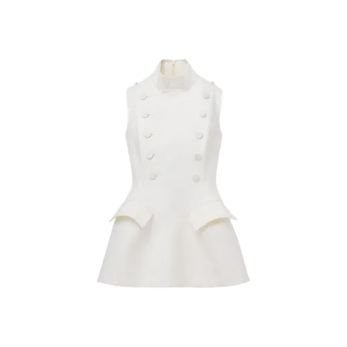 Alexander McQueen Без рукавов Платье Женское Белое