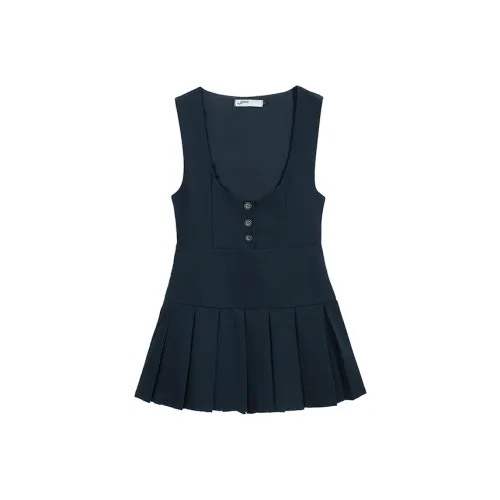 PAIN OR PLEASURE Без рукавов Платье Женское Темно-синий