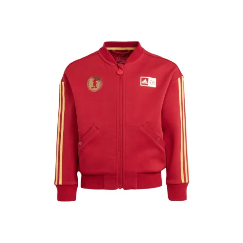 Adidas Куртки Пальто Disney 100 TRACK Куртка Каштановый Красный Золотой Детский
