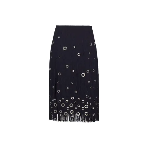 PRADA SS24 Повседневная длинная юбка женская синяя