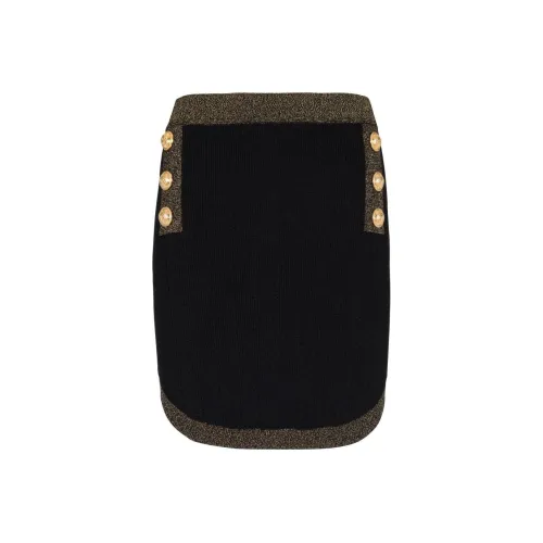 BALMAIN Черные Женские Повседневные Короткие Юбки