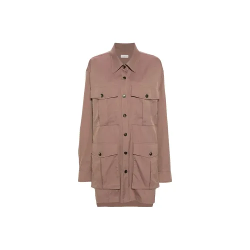 DRIES VAN NOTEN SS24 Длинное платье с длинными рукавами женское песочно-бежевый