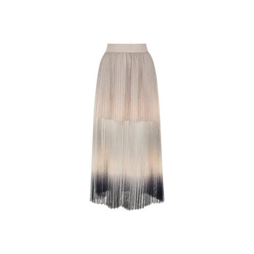 ARMANI EXCHANGE SS24 Повседневный Длинный Юбка Женская Серый Коричневый