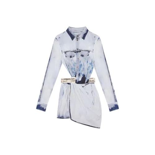 DIESEL Синие Женские Джинсовые Короткие Юбки