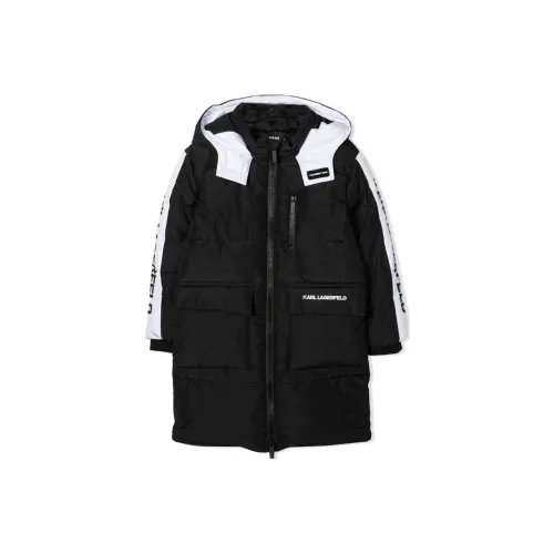 KARL LAGERFELD Хлопковый пуховик Черный Детский