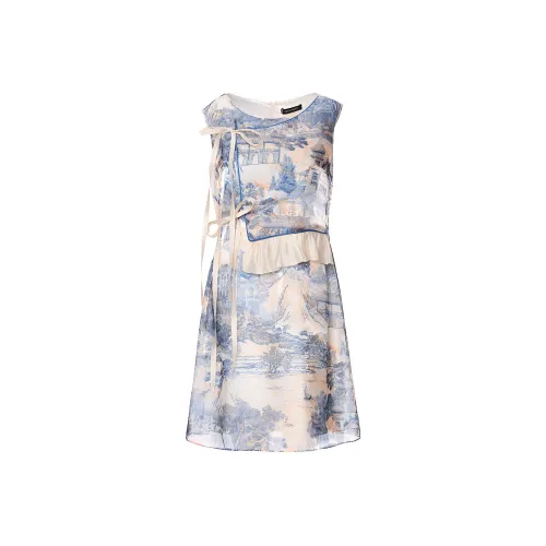 FLONAKED Без рукавов Платье Женское Абрикосовое