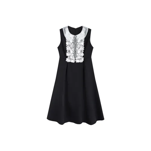 PZGE Без рукавов Платье Женское Черное