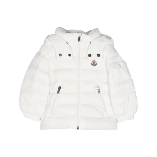 MONCLER Хлопковый пуховик Белый для младенцев и малышей