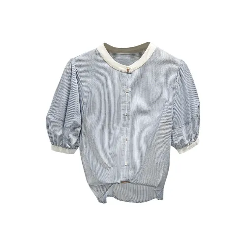 Cypress House Рубашка Женская Синие Полосы