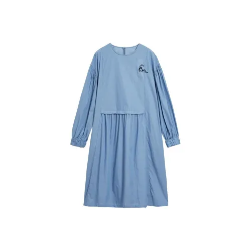 Asuka And New Sake Длинное платье с длинными рукавами женское фиолетово-синее