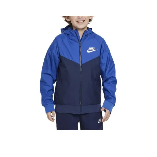 nike Куртки Пальто Sportswear WINDRUNNER Морской синий Детский